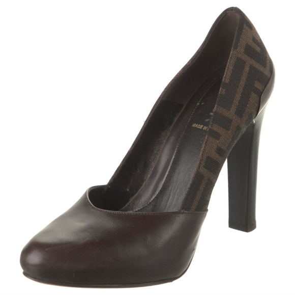 Fendi Zucca FF Logo Canvas PumpsWomen's Size: 7.5 - Picture 4 of 5